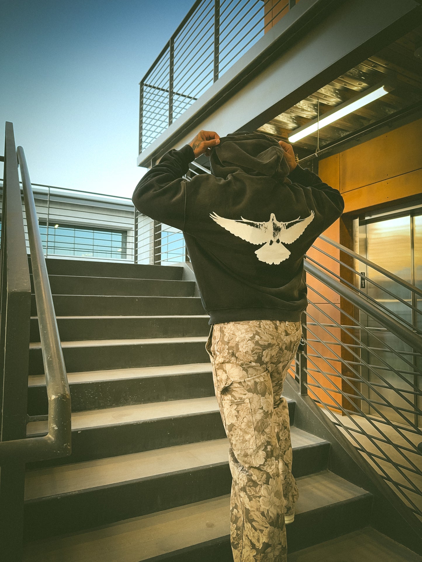 Touch Not My Anointed Zipper Hoodie (Sun-Faded Black)