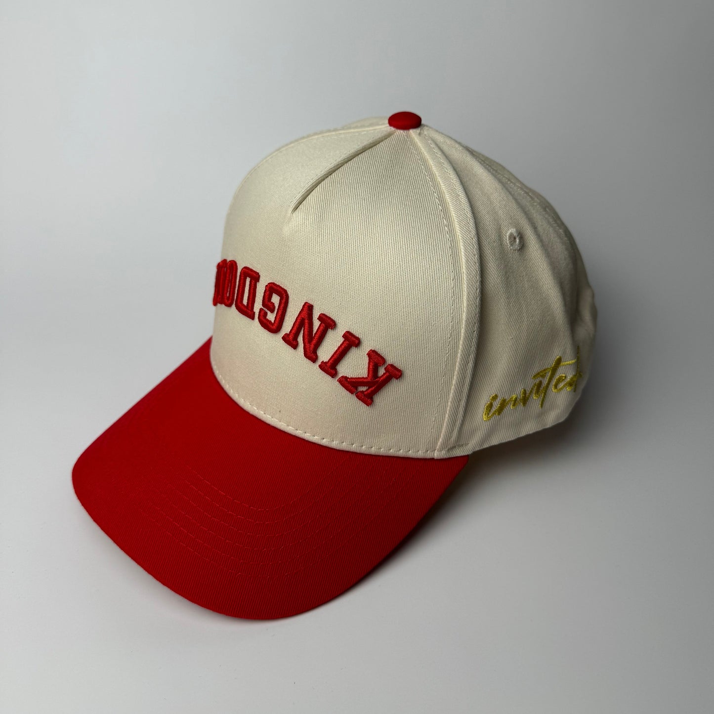 Upside Down Kingdom™ Snapback - OFFWHITE/RED