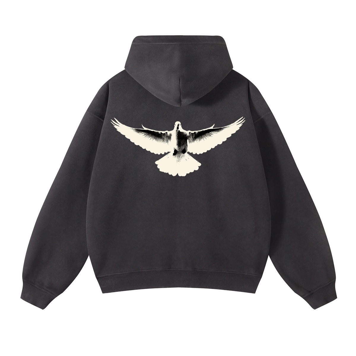 Touch Not My Anointed Zipper Hoodie (Sun-Faded Black)
