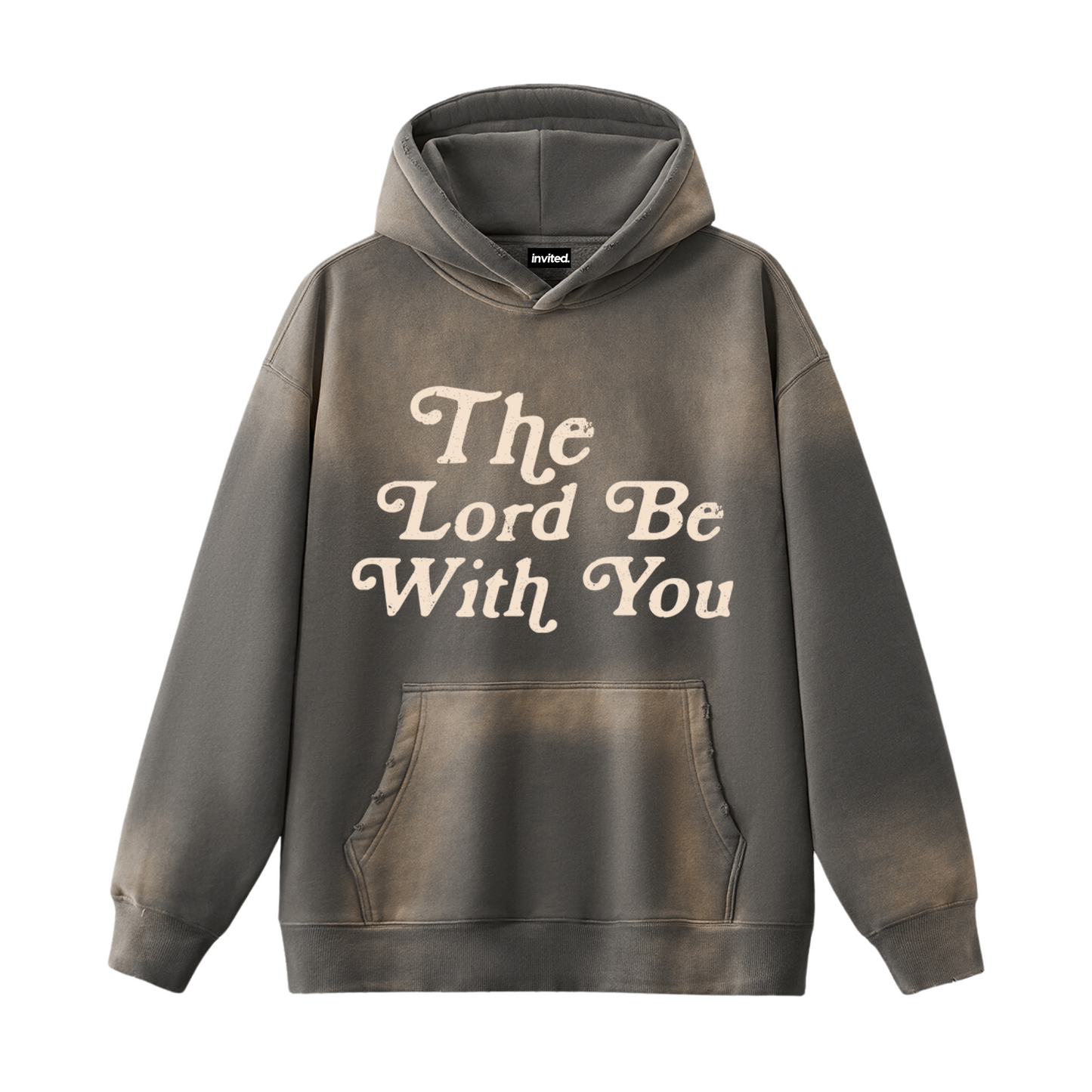 The Lord Be With You Hoodie - Earth Gray (Sun-Faded Brown)